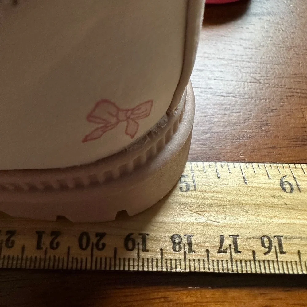Wonder Nation Baby‎ Girl Pink Bow Zipper Ankle Boots Booties Size 2 Toddler